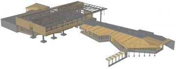 image Groupe scolaire structure mixte Acier / Bois / béton